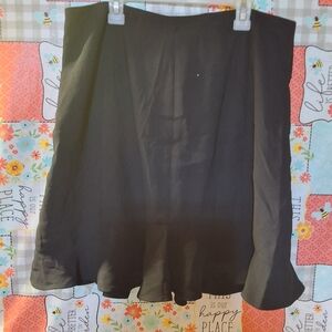 NWT CECE BLACK ZIPPERED SHORT RUFFLED SKIRT